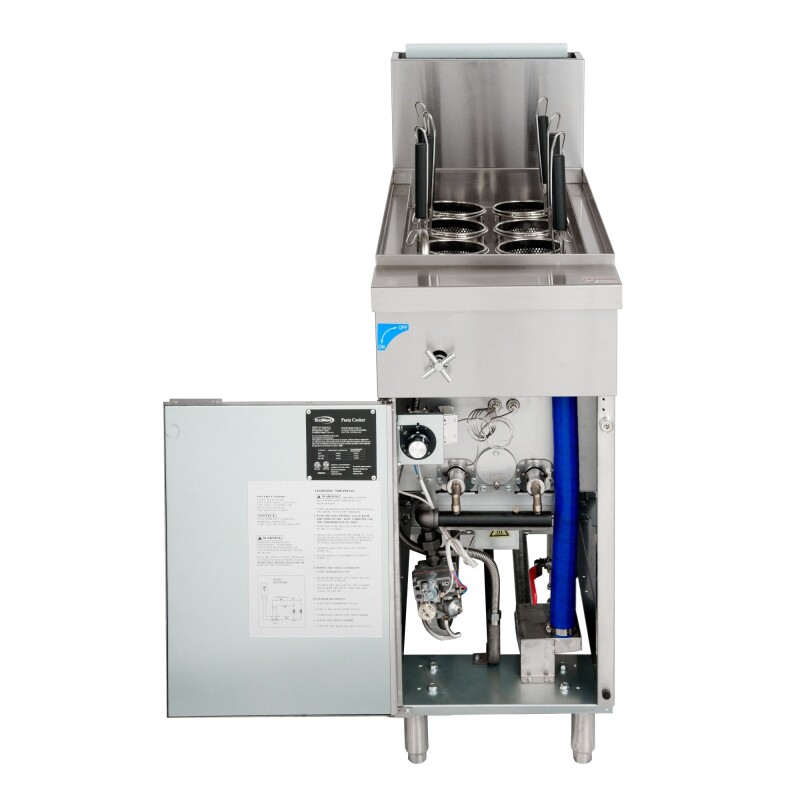 11-Gallon Natural Gas Pasta Cooker with 6 Baskets, 70,000 BTU in Stainless-Steel KMPC6NG, product image 9 of 13