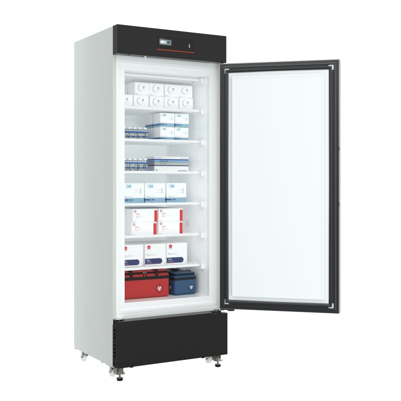 27 in. -25 C Upright Medical Freezer For Pharmacy / Laboratory With Dynamic Freeze, LED Display, Multi-Level Emergency Alarms and Precise Temperature Control, 10.8 Cu. Ft KMPHF10C