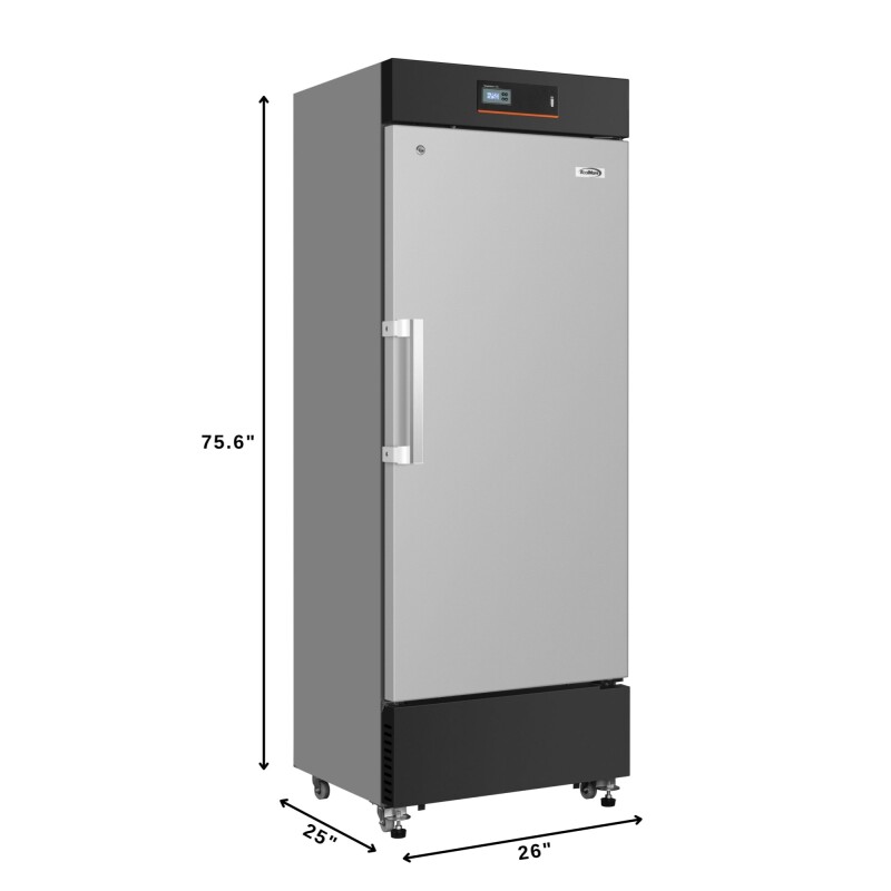 27 in. -25 C Upright Medical Freezer For Pharmacy / Laboratory With Dynamic Freeze, LED Display, Multi-Level Emergency Alarms and Precise Temperature Control, 10.8 Cu. Ft KMPHF10C