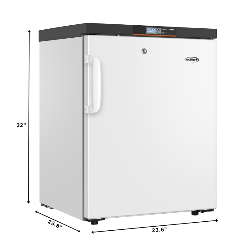 24 in. -25 C Undercounter Medical Freezer For Pharmacy / Laboratory With Dynamic Freeze, LED Display, Multi-Level Emergency Alarms, and Precise Temperature Control, 3.7 Cu. Ft KMPHF4C