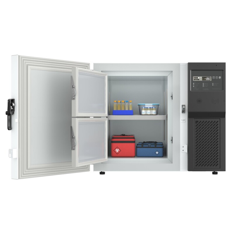 37 in. -86 C Undercounter Ultra Low Temp Stackable Medical Freezer with Multi Level Emergency Alarms, LED Display and 9,000 2ml Vial / 4 cu. ft. Storage Capacity in White KMPHF4CUL