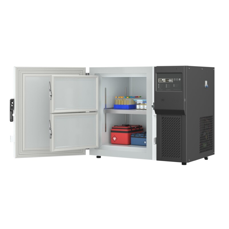 37 in. -86 C Undercounter Ultra Low Temp Stackable Medical Freezer with Multi Level Emergency Alarms, LED Display and 9,000 2ml Vial / 4 cu. ft. Storage Capacity in White KMPHF4CUL