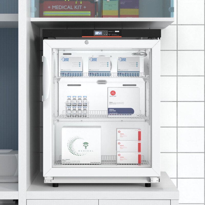 24 in. 4.5 cu. ft. Countertop Medical Pharmacy Refrigerator With Multi-Level Emergency Alarms in White, UL Listed KMPHR45C, product image 4 of 13