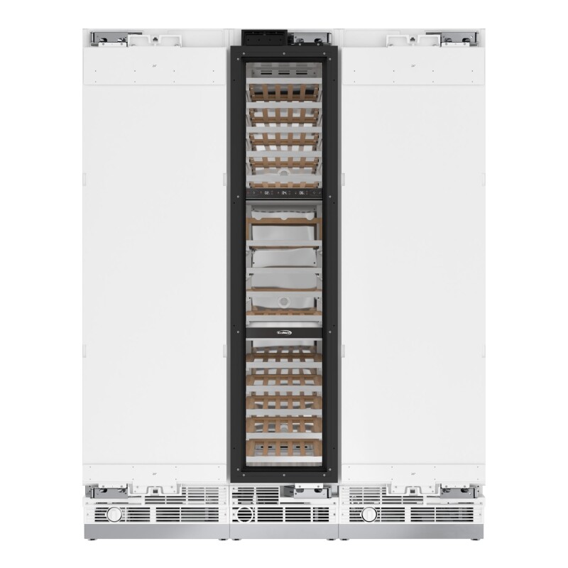 Reserve Panel Ready Column 24 in. Refrigerator, 18 in. Wine Cooler and 24 in. Freezer Combo with Water and Ice Dispenser, ETL Listed, Energy Star KMPRCR24F24W