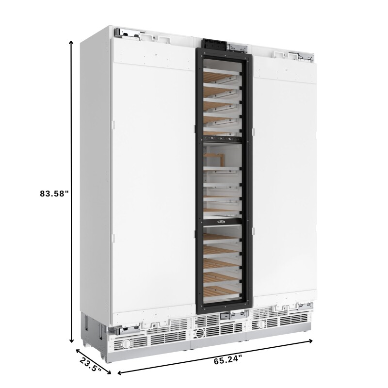 Reserve Panel Ready Column 24 in. Refrigerator, 18 in. Wine Cooler and 24 in. Freezer Combo with Water and Ice Dispenser, ETL Listed, Energy Star KMPRCR24F24W, product image 2 of 13
