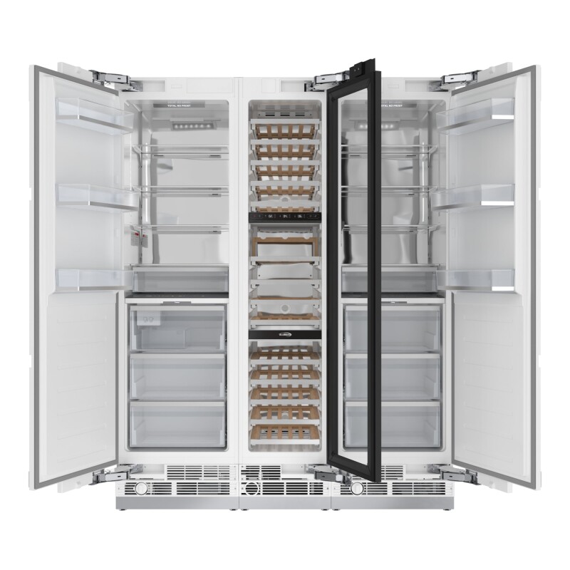 Reserve Panel Ready Column 24 in. Refrigerator, 18 in. Wine Cooler and 24 in. Freezer Combo with Water and Ice Dispenser, ETL Listed, Energy Star KMPRCR24F24W, product image 5 of 13