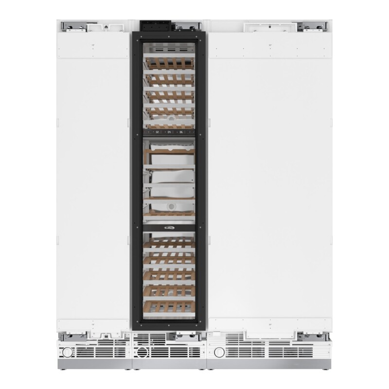 Reserve Panel Ready Column 30 in. Refrigerator, 18 in. Wine Cooler and 18 in. Freezer Combo, with Water and Ice Dispenser, Frost Free, ETL Listed, Energy Star KMPRCR30F18W
