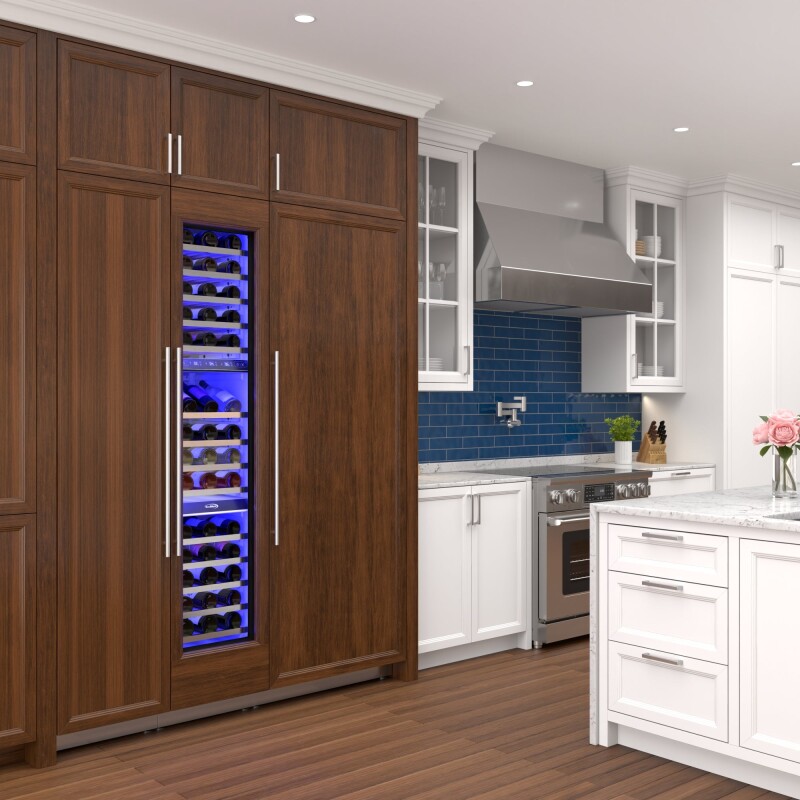 Reserve Panel Ready Column 30 in. Refrigerator, 18 in. Wine Cooler and 18 in. Freezer Combo, with Water and Ice Dispenser, Frost Free, ETL Listed, Energy Star KMPRCR30F18W, product image 4 of 13