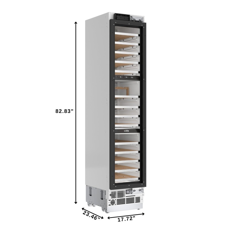 Reserve 18 in. 68-Bottle Panel Ready Column Wine Cooler Refrigerator with 14 Wooden Shelves, ETL Listed, Energy Star KMPRCW18, product image 2 of 11