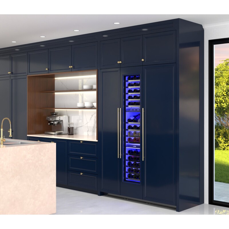 Reserve 18 in. 68-Bottle Panel Ready Column Wine Cooler Refrigerator with 14 Wooden Shelves, ETL Listed, Energy Star KMPRCW18, product image 5 of 11