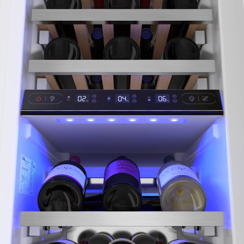Reserve 18 in. 68-Bottle Panel Ready Column Wine Cooler Refrigerator with 14 Wooden Shelves, ETL Listed, Energy Star KMPRCW18, product image 8 of 11