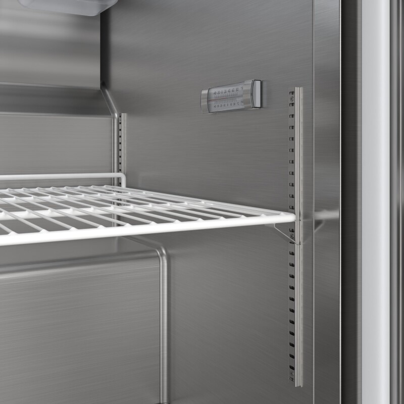 46 in. Commercial 2-Door Refrigeratd Salad and Sandwich Prep Table, 12 Pan Capacity and 14 Cu. Ft. of Storage in Stainless-Steel KMPTR462D, product image 10 of 13
