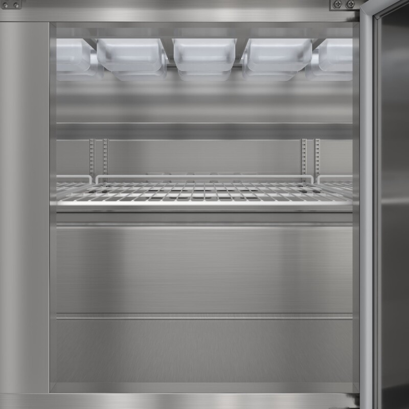 70 in. Commercial 3-Door Refrigerated Salad and Sandwich Prep Table, 18 Pan Capacity and 22 Cu. Ft. of Storage in Stainless-Steel KMPTR703D, product image 10 of 13