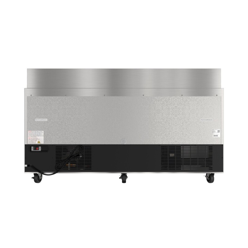 70 in. Commercial 3-Door Refrigerated Salad and Sandwich Prep Table, 18 Pan Capacity and 22 Cu. Ft. of Storage in Stainless-Steel KMPTR703D, product image 13 of 13