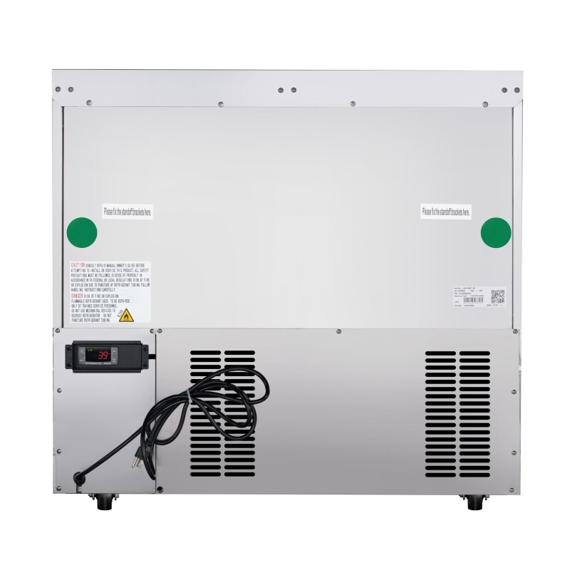36 in. Commercial Refrigerated Prep Station Cold Table, Stainless-Steel Refrigerator with 6-PanNot Included with Cover Capacity and Two Adjustable Shelves KMRBT36C, product image 11 of 11