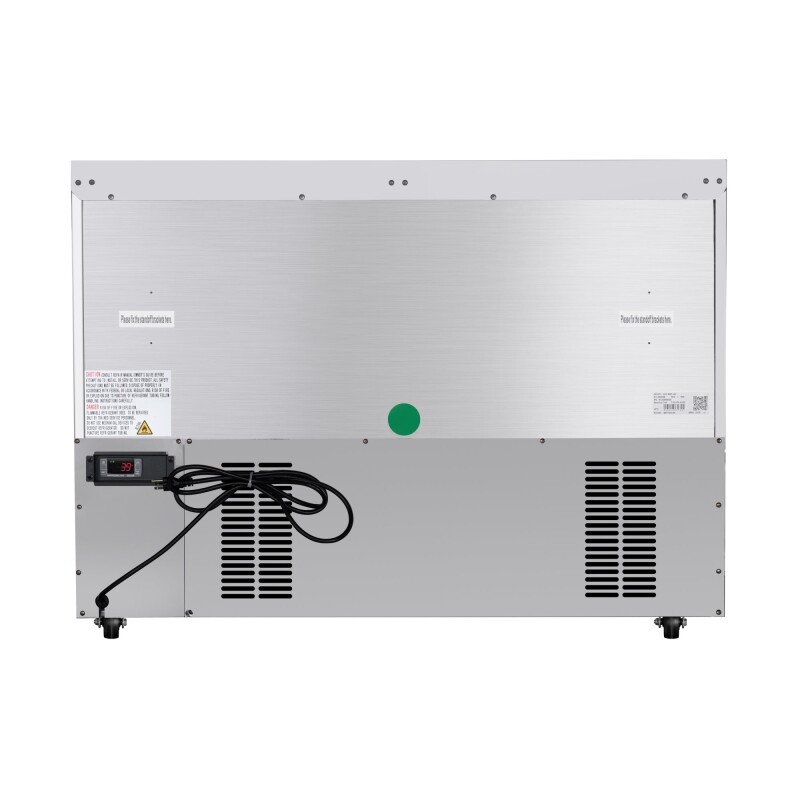 48 in. Commercial Refrigerated Prep Station Cold Table, Stainless-Steel Refrigerator with 9-PanNot Included Capacity with Cover and Two Adjustable Shelves, ETL Listed KMRBT48C, product image 11 of 11