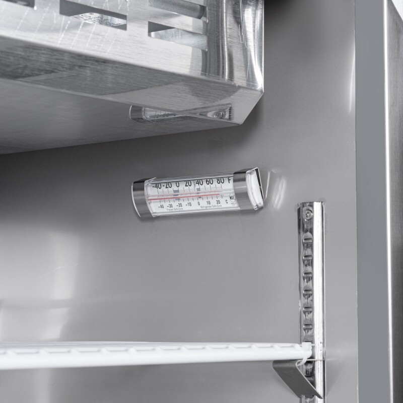 60 in. Commercial Refrigerated Prep Station Cold Table, Stainless-Steel Refrigerator with 12-PanNot Included Capacity with Cover and Two Adjustable Shelves, ETL Listed KMRBT60C, product image 10 of 11