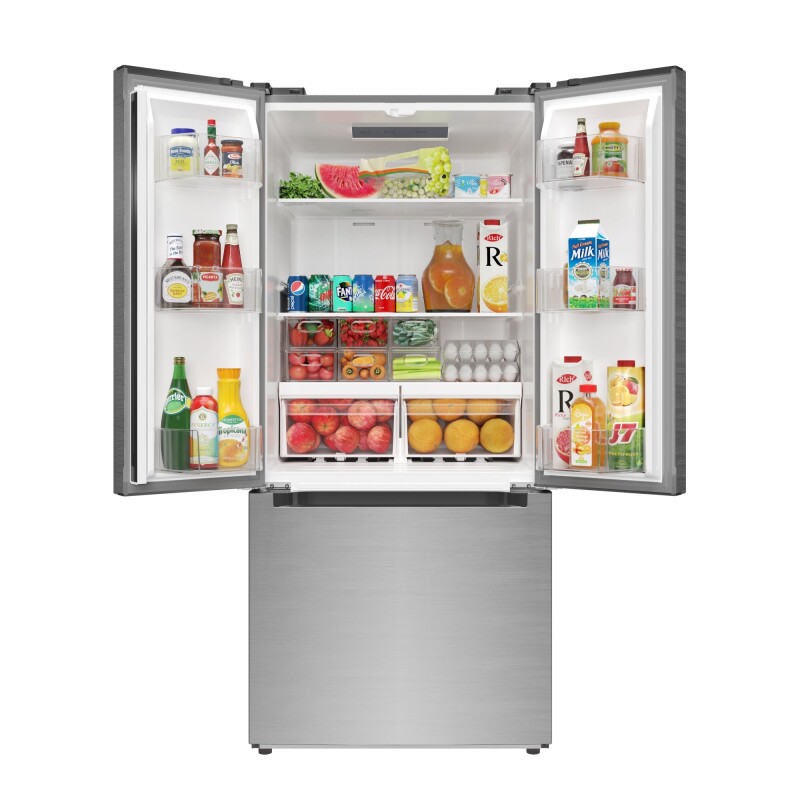 18.5 cu. ft. Stainless-Steel French Door Refrigerator in Silver KMRERFDSS18C