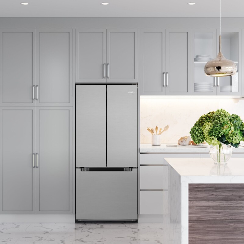 18.5 cu. ft. Stainless-Steel French Door Refrigerator in Silver KMRERFDSS18C, product image 2 of 13