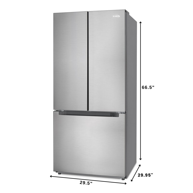 18.5 cu. ft. Stainless-Steel French Door Refrigerator in Silver KMRERFDSS18C, product image 3 of 13