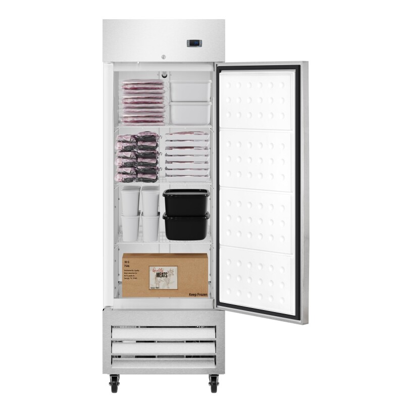 27 in. Commercial One Door Convertible Refrigerator/Freezer with 23 Cu. Ft. Capacity in Stainless Steel, ETL Listed KMRIC1DSS