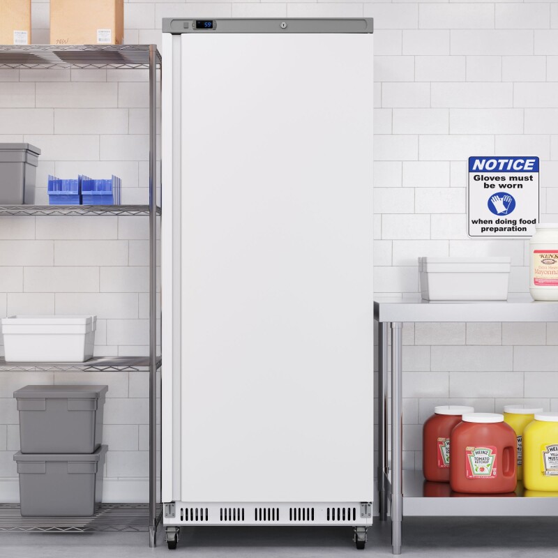 28 in. Commercial One Door Convertible Reach-In Refrigerator/Freezer with 25 Cu. Ft. Capacity in White, ETL Listed KMRIC1DWH, product image 5 of 13