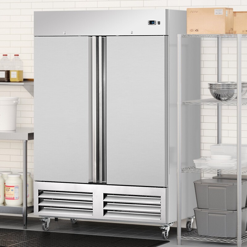 54 in. Commercial Two-Door Convertible Reach-In Refrigerator/Freezer with 49 Cu. Ft. Capacity in Stainless Steel, ETL Listed KMRIC2DSS, product image 6 of 13