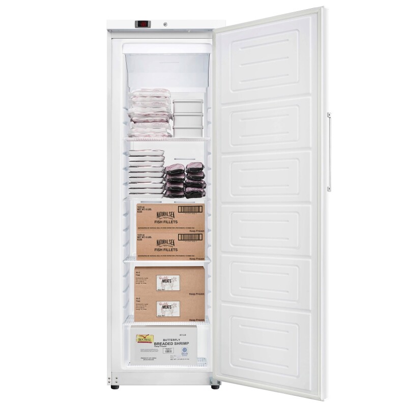 23 in. Commercial Auto-Defrost Reach-In Freezer ,12 cu. ft. in White KMRIF1D12CWH