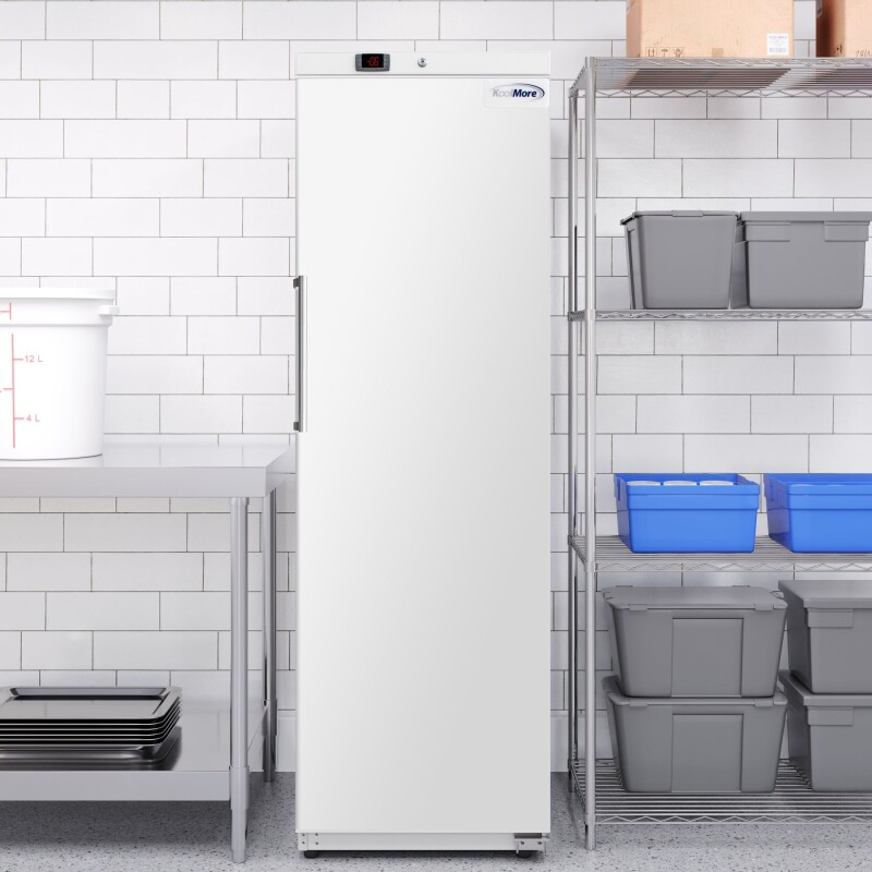 23 in. Commercial Auto-Defrost Reach-In Freezer ,12 cu. ft. in White KMRIF1D12CWH