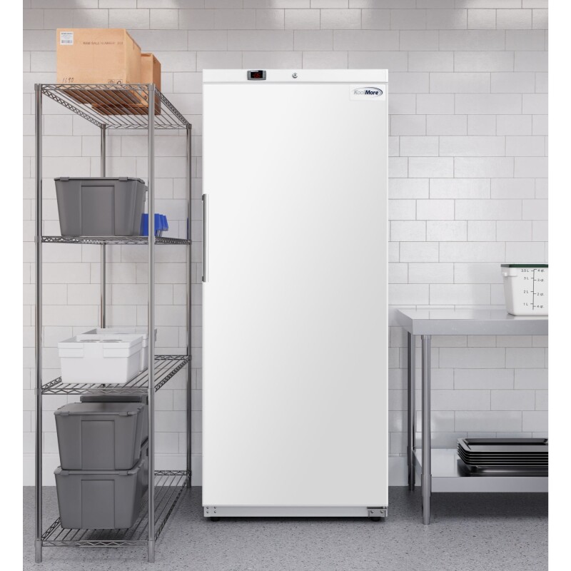 30 in. Commercial Auto-Defrost Reach-In Freezer, 21 cu. ft. in White KMRIF1D17CWH