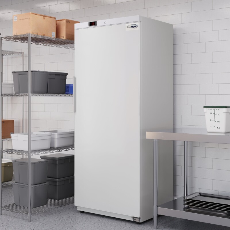 30 in. Commercial Auto-Defrost Reach-In Freezer, 21 cu. ft. in White KMRIF1D17CWH