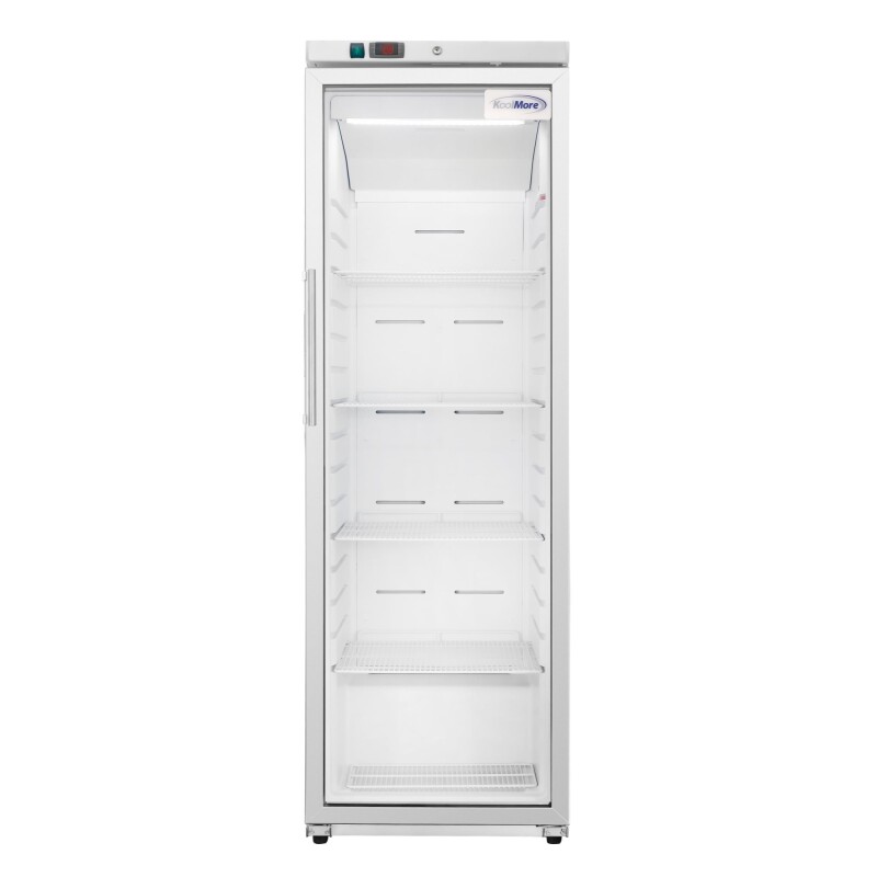 24 in. 12 cu. ft. Commercial Auto Defrost Glass Door Reach-In Freezer in White KMRIF1GD12CA