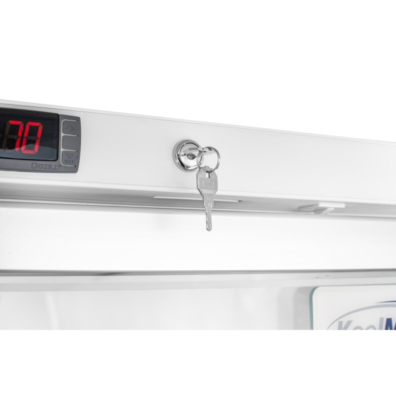 24 in. 12 cu. ft. Commercial Auto Defrost Glass Door Reach-In Freezer in White KMRIF1GD12CA