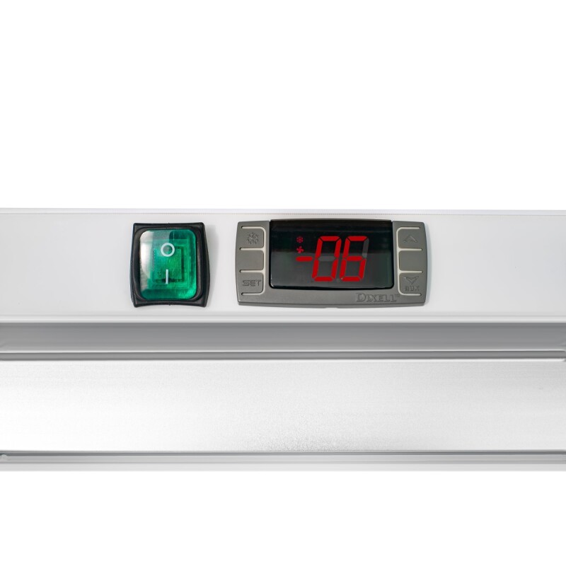 24 in. 12 cu. ft. Commercial Auto Defrost Glass Door Reach-In Freezer in White KMRIF1GD12CA