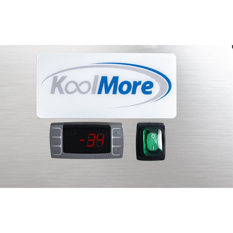 59 in. Commercial Refrigerated Granite Top Pizza Prep Station with Stainless Steel Refrigerated Condiment Pan Holder KMRPCPS2D59GRT, product image 9 of 13