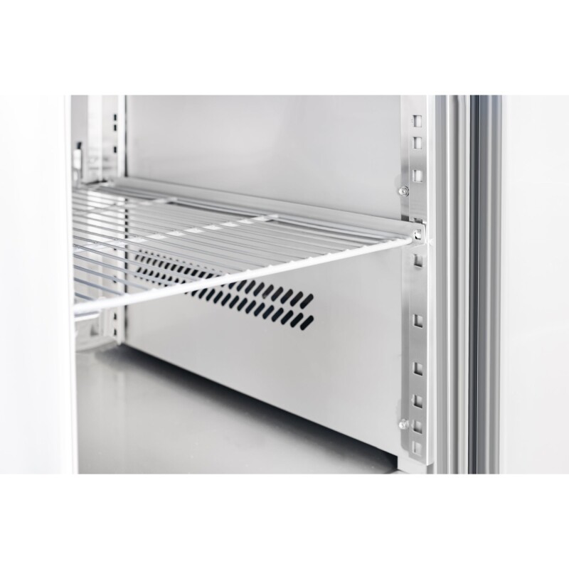 59 in. Commercial Refrigerated Granite Top Pizza Prep Station with Stainless Steel Refrigerated Condiment Pan Holder KMRPCPS2D59GRT, product image 10 of 13