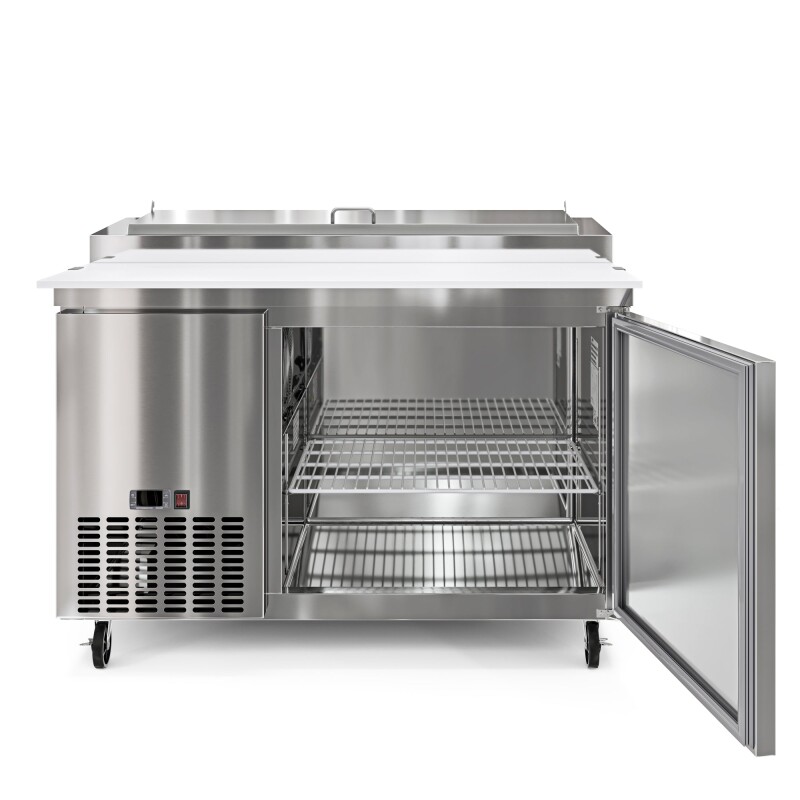 50 in. One Door Commercial Pizza Prep Refrigerator in Stainless-Steel KMRPPS1DSS, product image 4 of 11