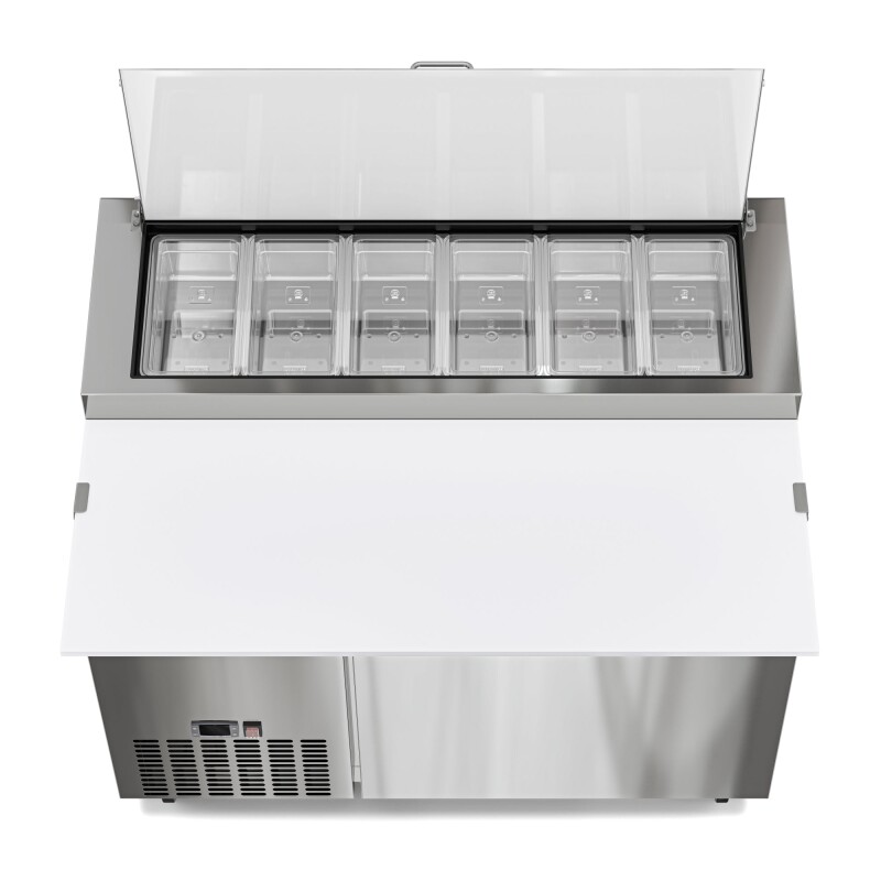 50 in. One Door Commercial Pizza Prep Refrigerator in Stainless-Steel KMRPPS1DSS, product image 10 of 11