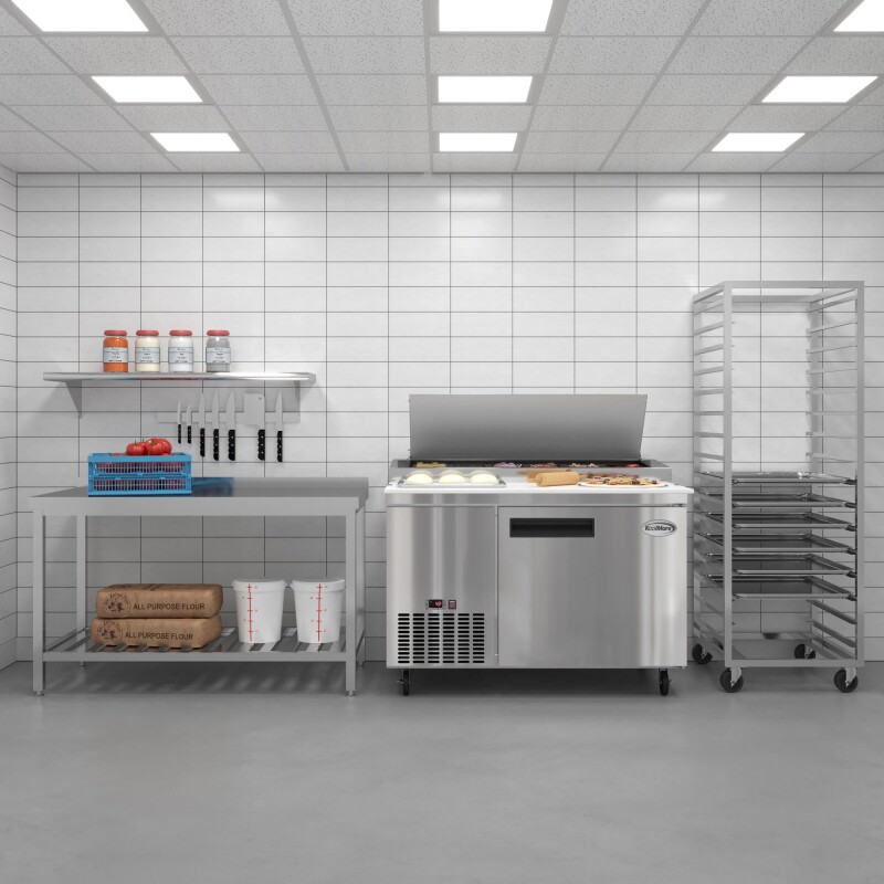50 in. One Door Commercial Pizza Prep Refrigerator in Stainless-Steel KMRPPS1DSS, product image 11 of 11