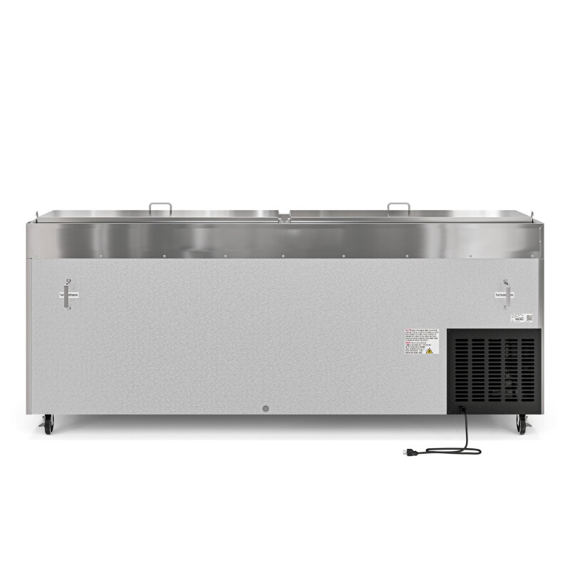 92 In. Three Door Commercial Pizza Prep Refrigerator in Stainless-Steel KMRPPS3DSS, product image 11 of 12