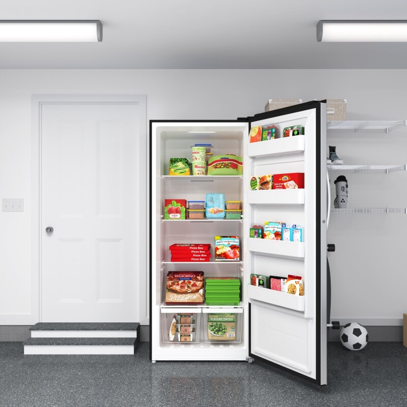 21 cu. ft. Upright Convertible Refrigerator/Freezer in Silver KMRUF21S, product image 8 of 13