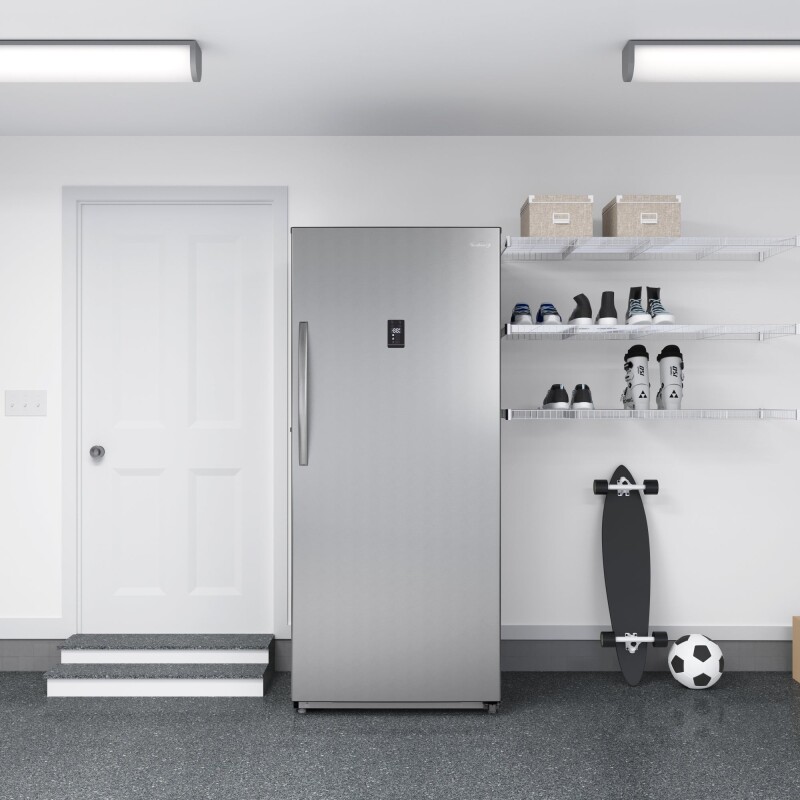 21 cu. ft. Upright Convertible Refrigerator/Freezer in Silver KMRUF21S, product image 9 of 13