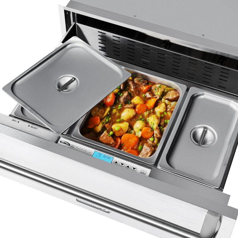 30 in. Warming Drawer with Three Compartments in Stainless-Steel KMRWD30SS