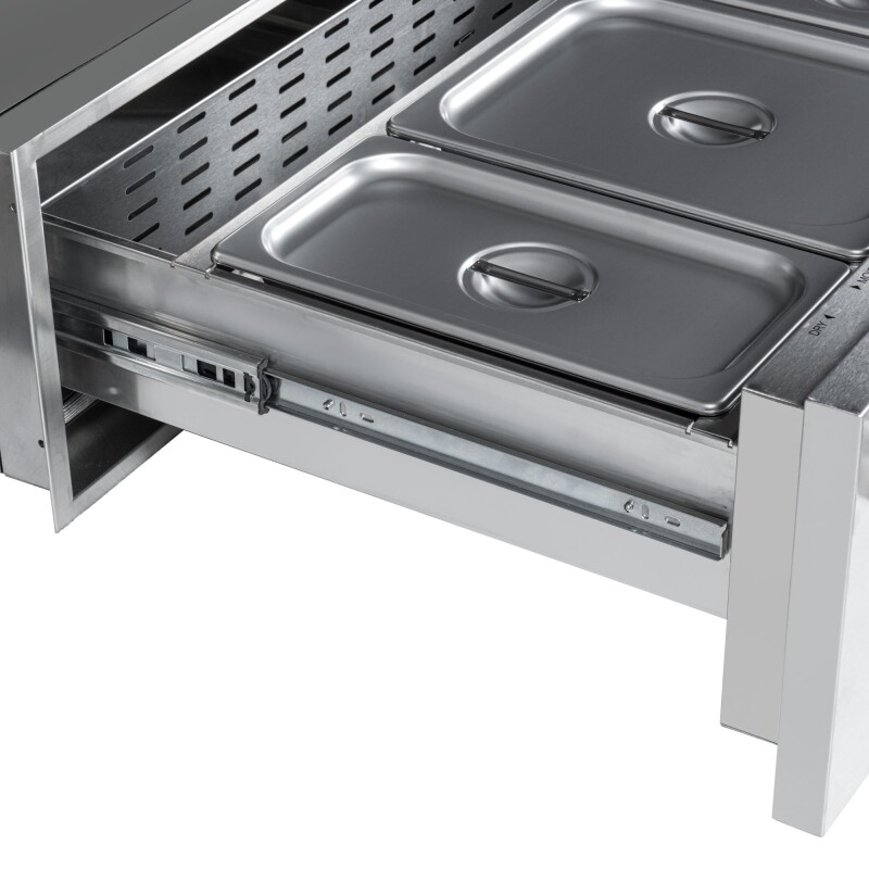 30 in. Warming Drawer with Three Compartments in Stainless-Steel KMRWD30SS