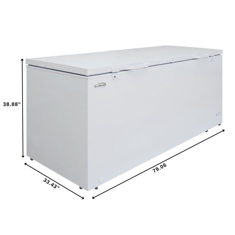 79 in. Commercial Chest Freezer, 30 Cu. Ft. in White, ETL Listed KMSCF30C