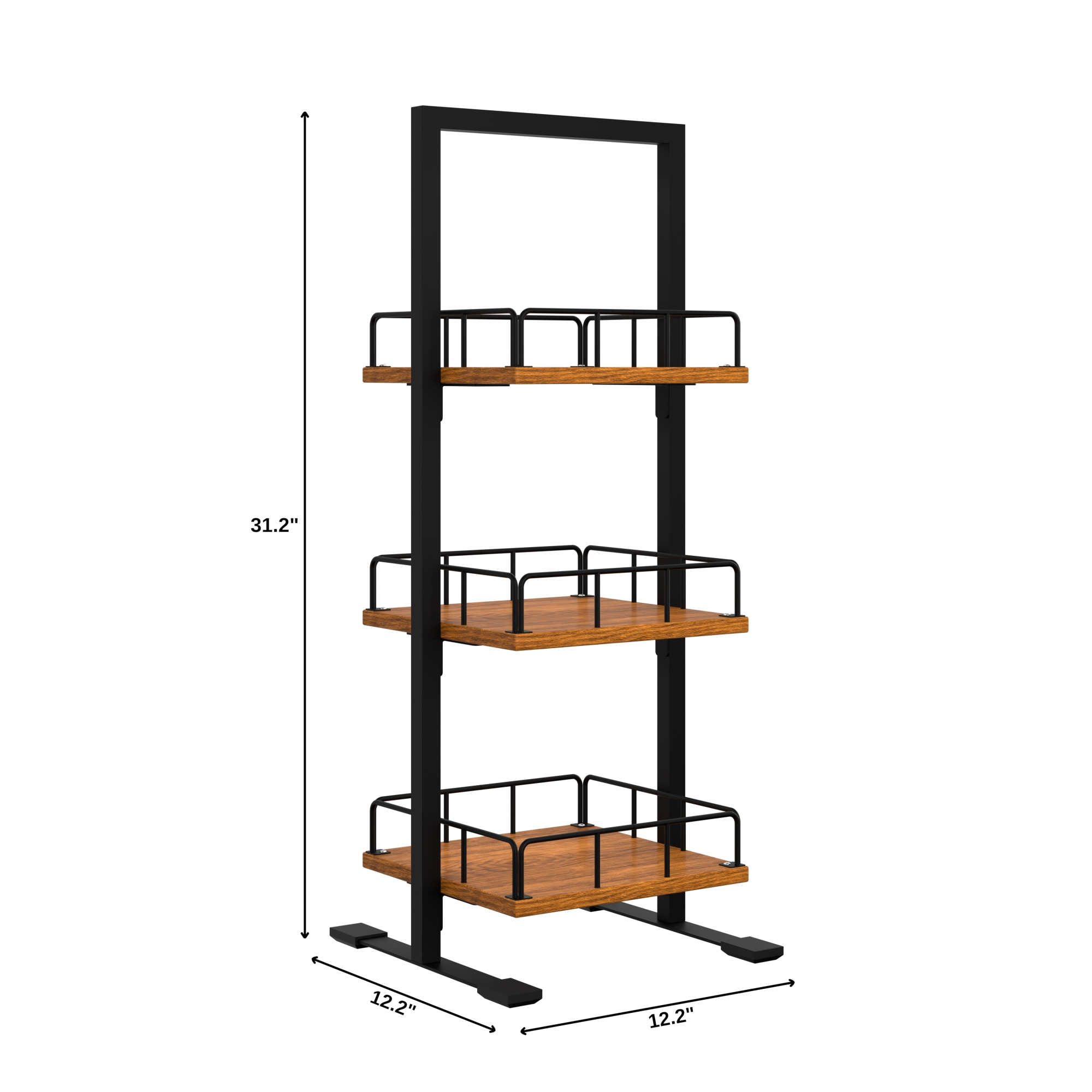 12 in. Wooden 3 Tiered Bakery, Supermarket or Cafe Display Case KMSDW3SOP, product image 2 of 9