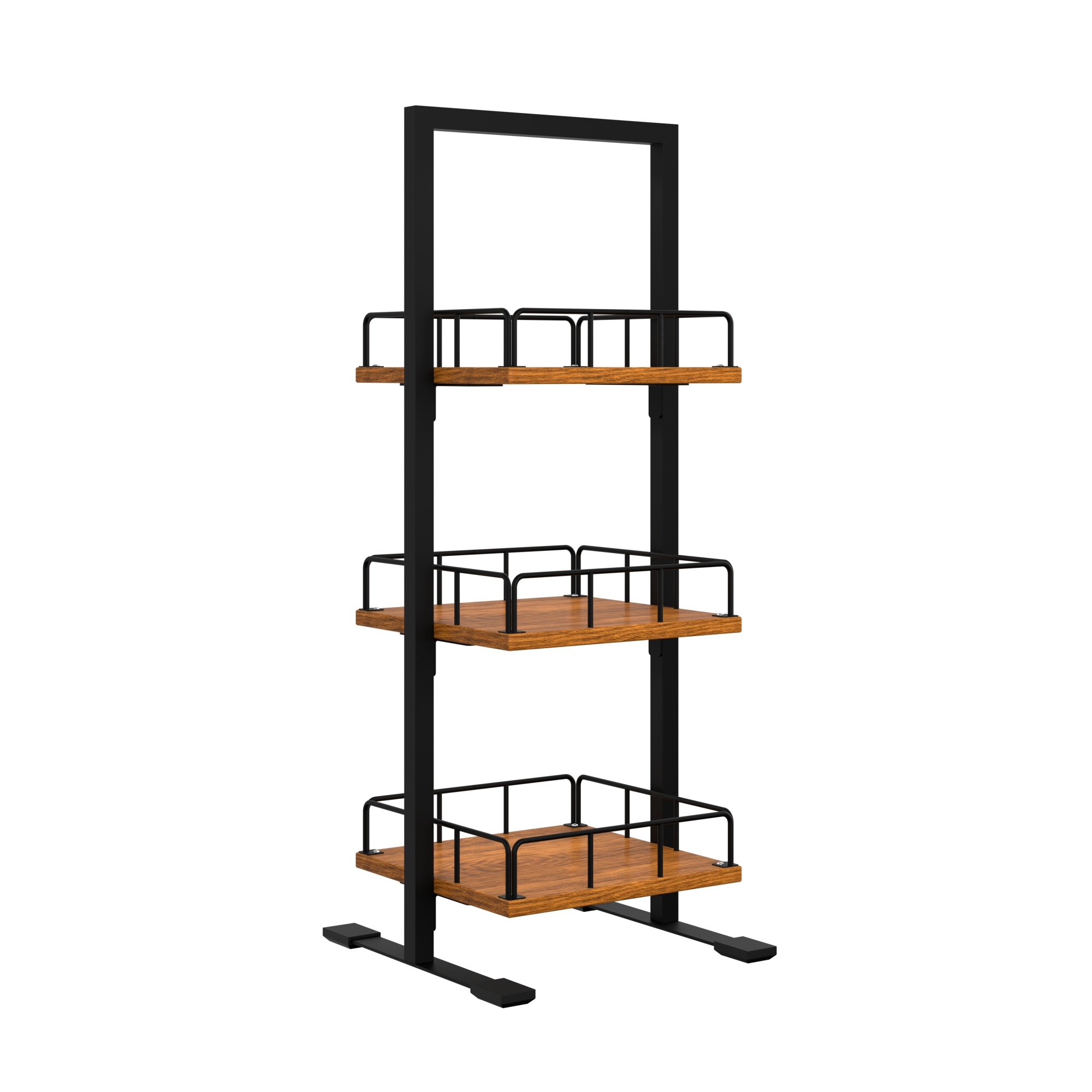 12 in. Wooden 3 Tiered Bakery, Supermarket or Cafe Display Case KMSDW3SOP, product image 8 of 9