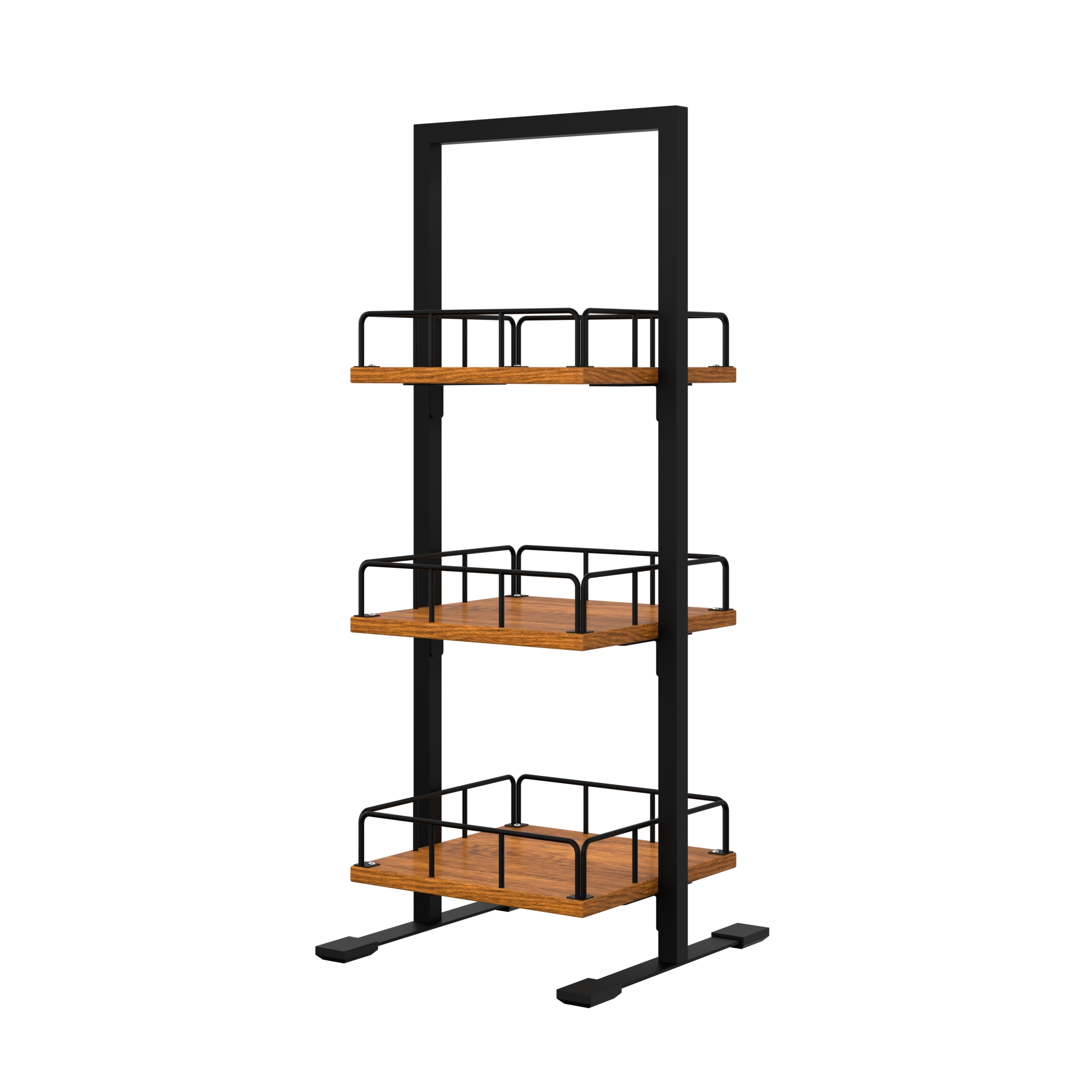 12 in. Wooden 3 Tiered Bakery, Supermarket or Cafe Display Case KMSDW3SOP, product image 9 of 9