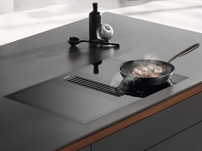 Fiskars “All Steel” starter pan set (4 pieces) stainless-steel cookware with a matte brushed finish exclusively For Miele KMTS57042