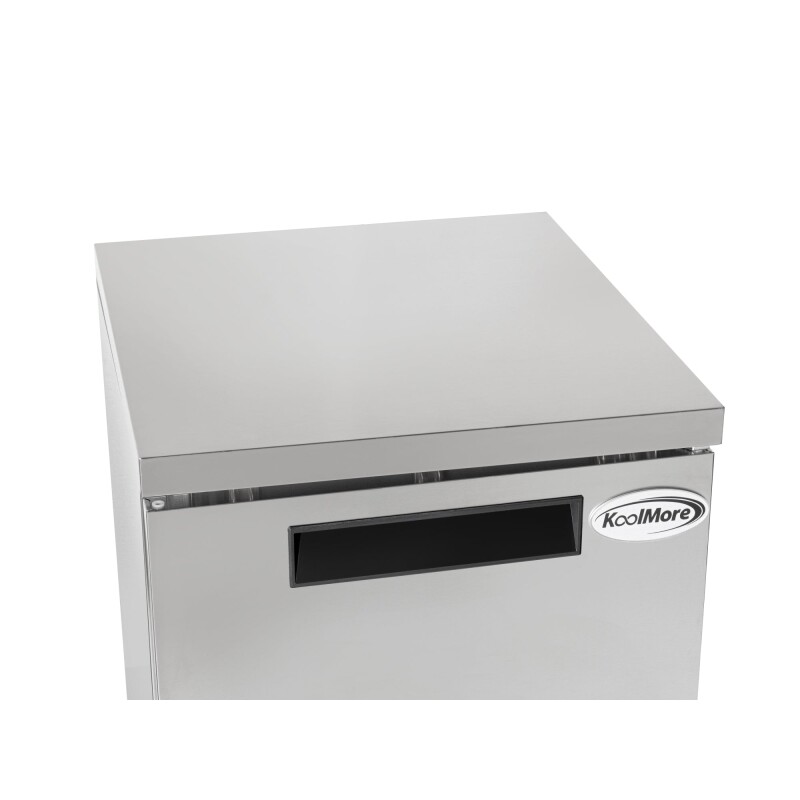 27 in. One-Door Commercial Undercounter Freezer in Stainless Steel with Casters, ETL Listed KMUCF1DSS